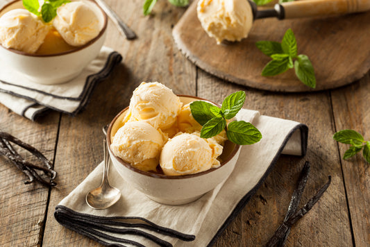 Vanilla Ice Cream (Sweetened with Maple)