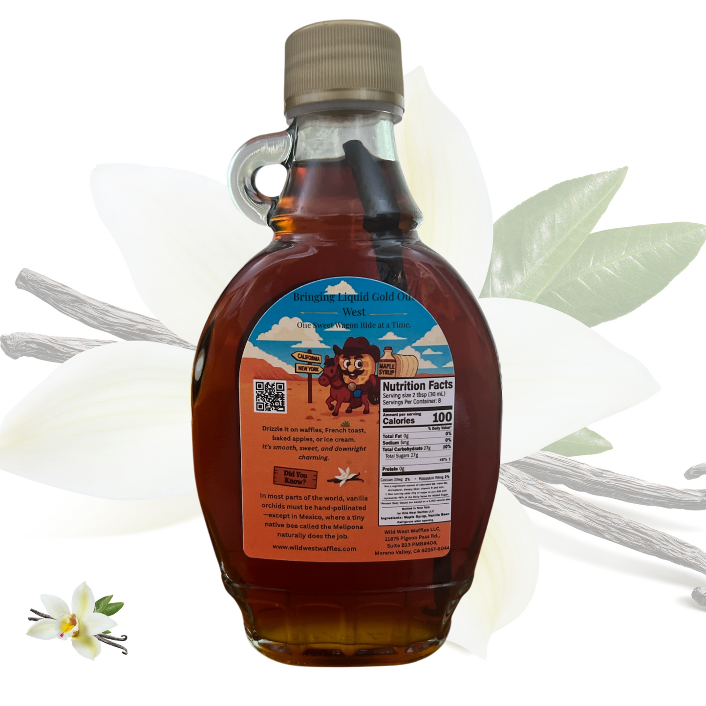 Wild West Waffles Vanilla Infused Maple Syrup